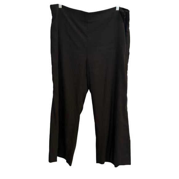 CAbi Black Trousers, Cropped Length, Wide Leg, Size 14 Workwear Dress Pants - Picture 1 of 5